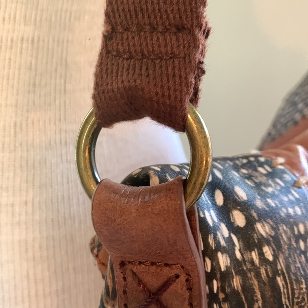 The Sak multi colored patchwork leather shoulder strap purse - Picture 6 of 12